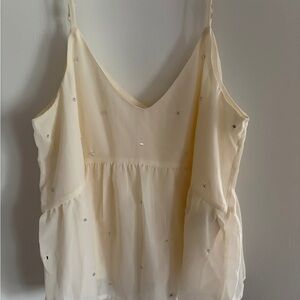 Elegant Cream Sleeveless Top